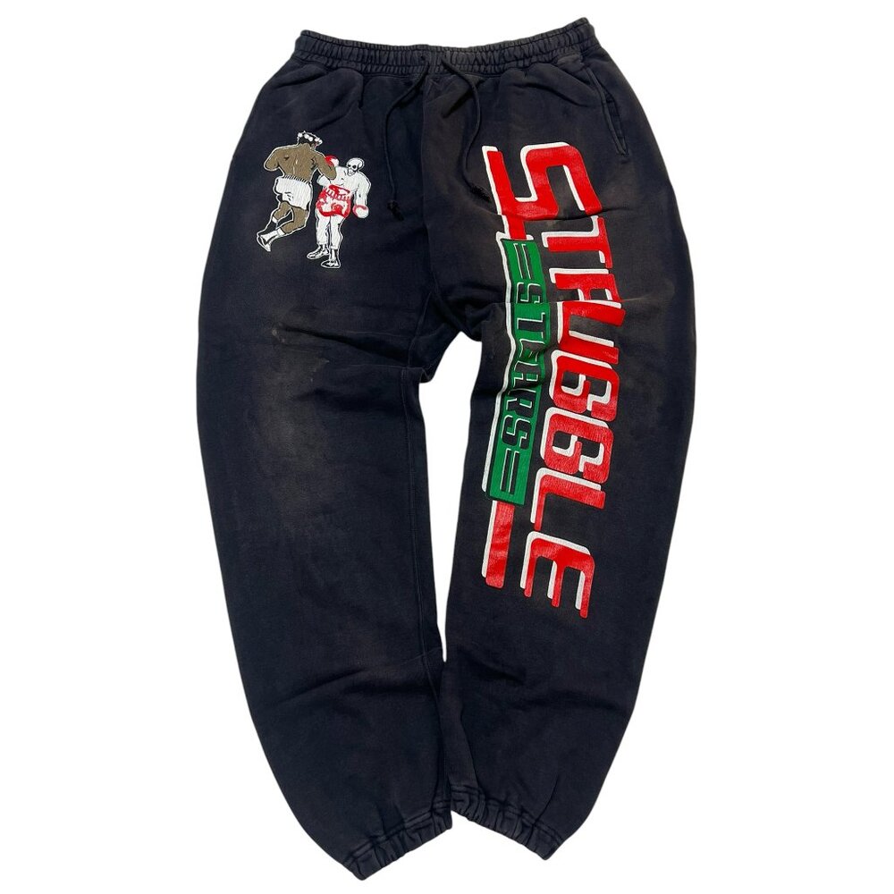 Saint Mxxxxxx x Denim Tears Struggle Sweatpants Black | Saint Michael